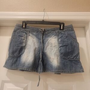 Vintage Max & Co Micro Mini Denim Skirt Size 10